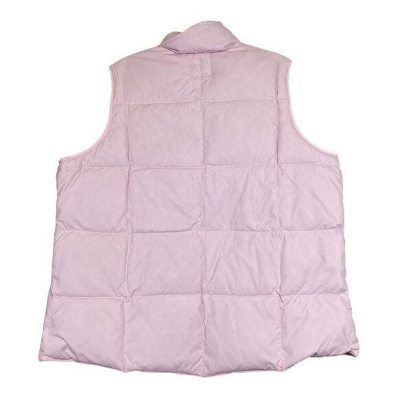 Lands End Vest Womens 2X 20W 22W Pink Down Puffer Quilted Sleeveless Winter Warm - Picture 3 of 13